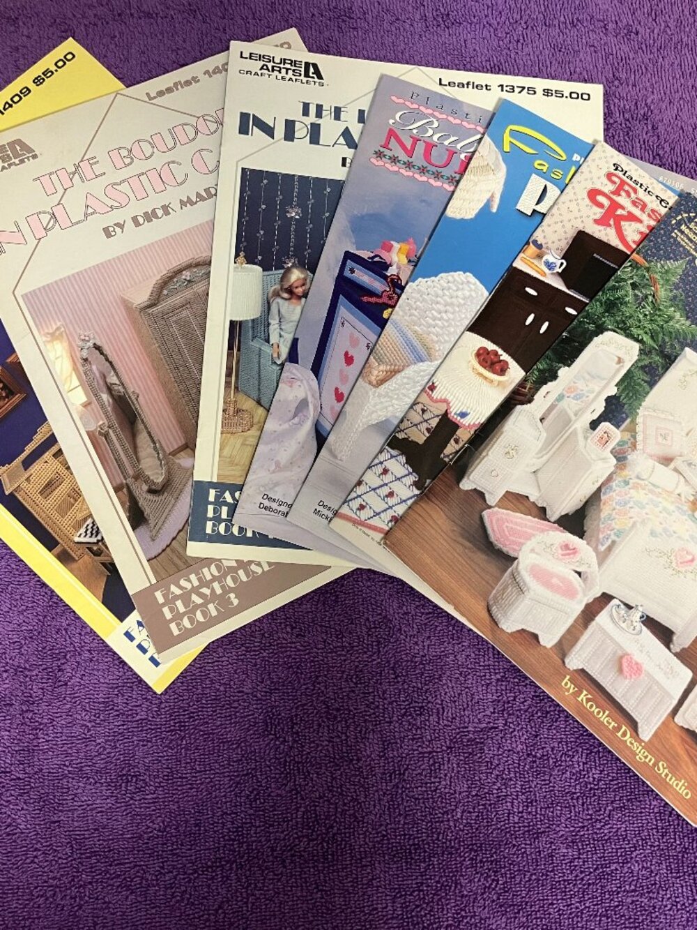 A bundle of 7 Plastic Canvas Leaflets